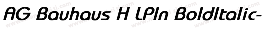 AG Bauhaus H LPln BoldItalic字体转换